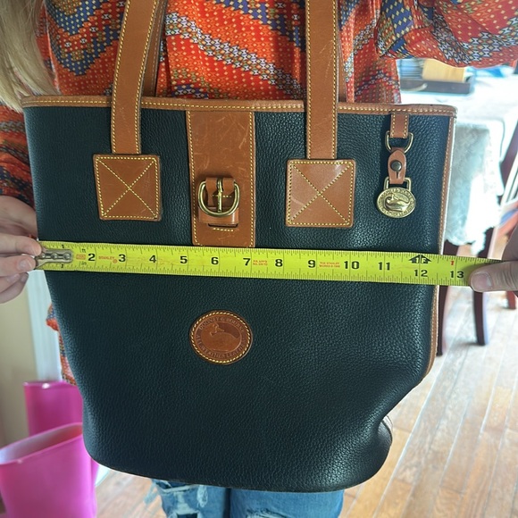 Dooney & Bourke Black and Brown Leather Tote - Picture 9 of 12